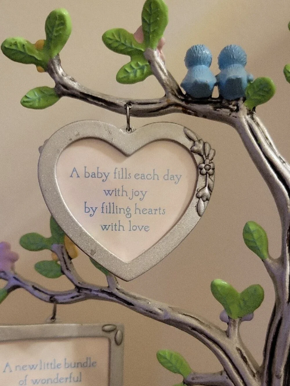Hallmark Pastel Green and Pink Family Tree Photo Frame.